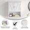Flash Furniture Dune Farmhouse Wall Mounted Bathroom Medicine Cabinet Storage Organizer w/2 Magnetic Closure Doors FS-BATH-7-WH-GG - alternate 6